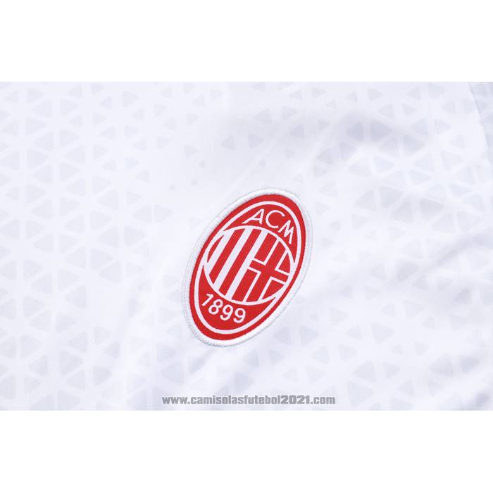 Fato de Treino AC Milao Manga Curta 2023-2024 Branco - Calcas Curta